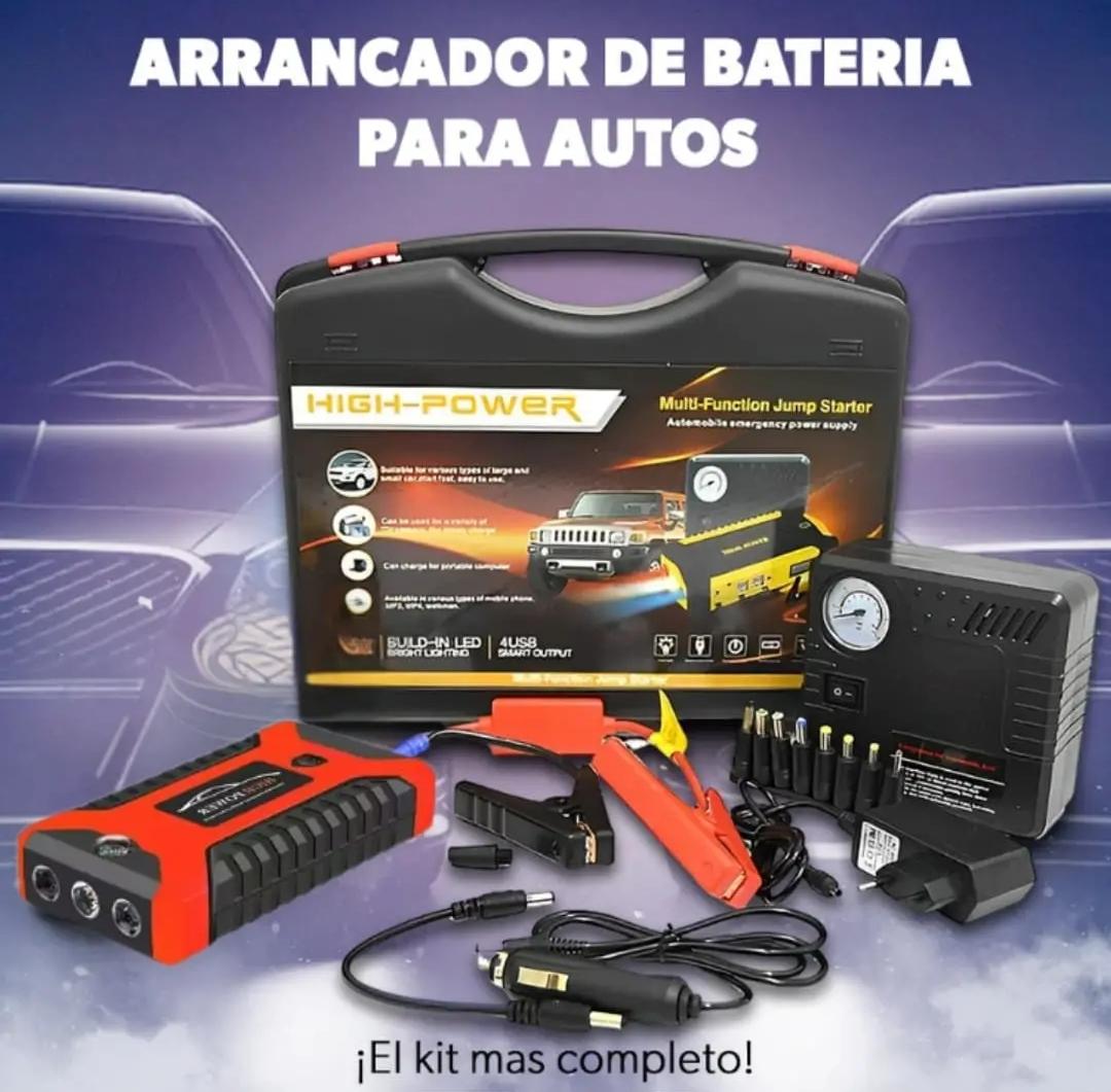 KIT 2 EN 1 DE ARRANCCADOR PORTATIL HIGH POWER+INFLADOR DE LLANTA A PRESIÓN